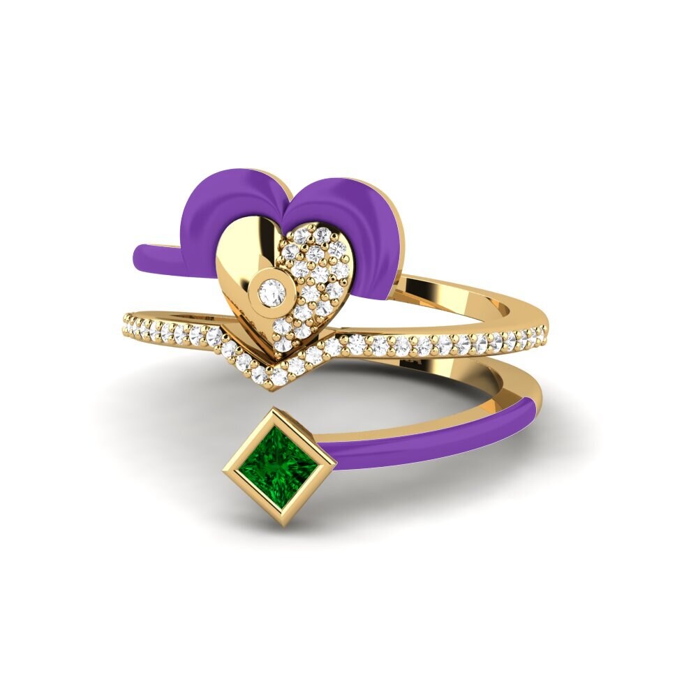 Grüner Zirkonia Ring Motley