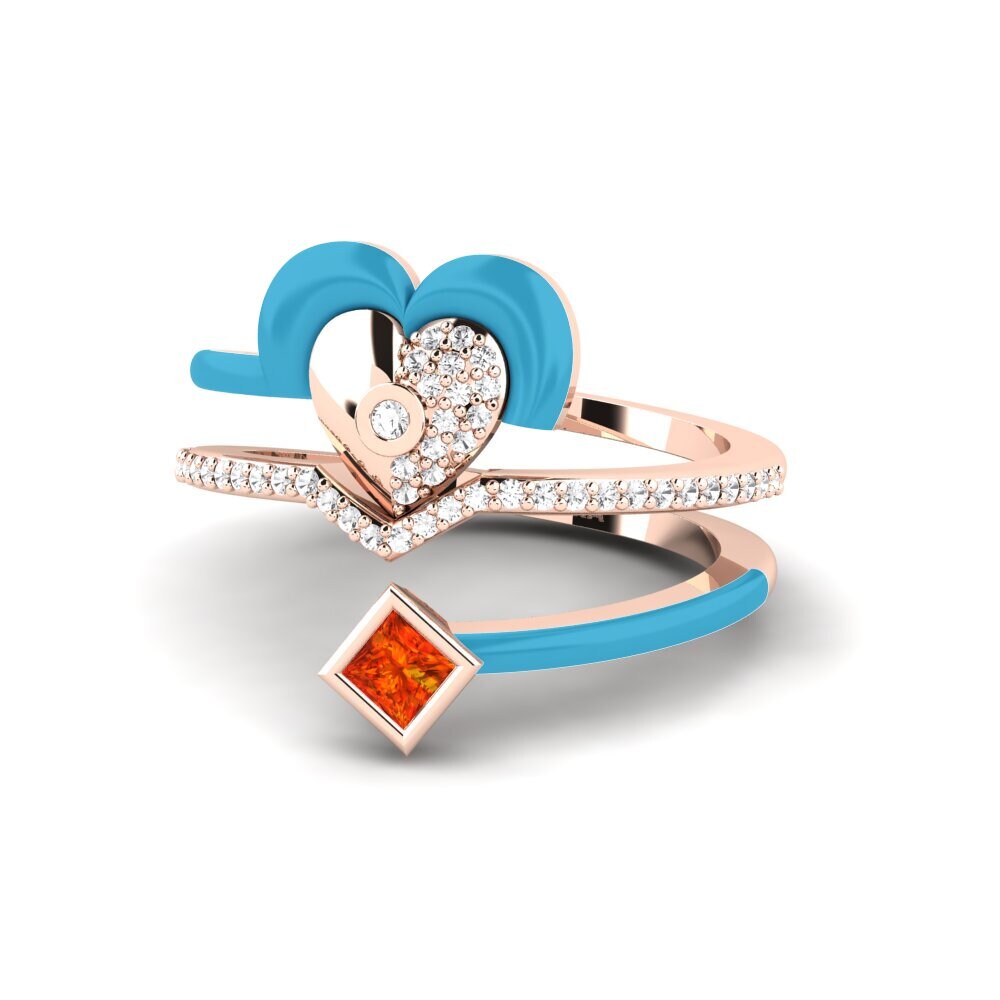 18ct Rose Gold Ring Motley