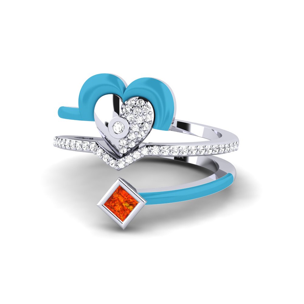 Weißgold 375 Ring Motley