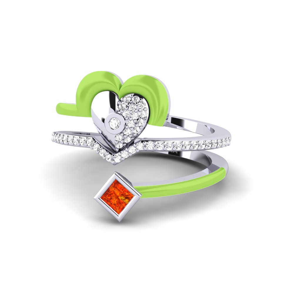 14ct White Gold Ring Motley