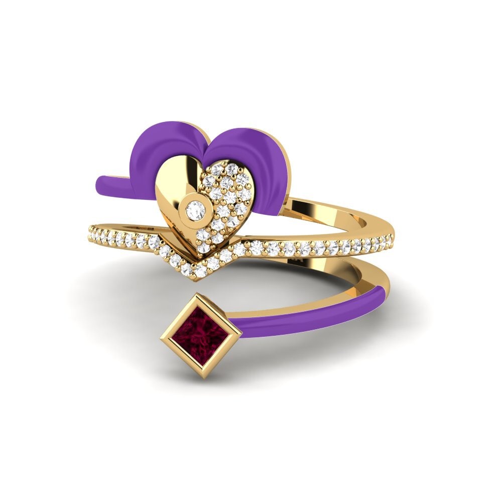 Granate Rhodolite Anillo Motley