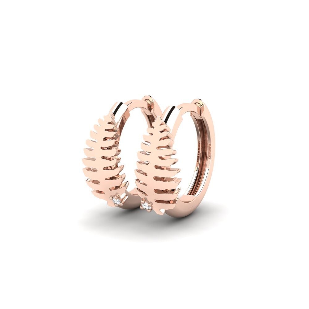 14k 玫瑰金 女士耳環 Mottola