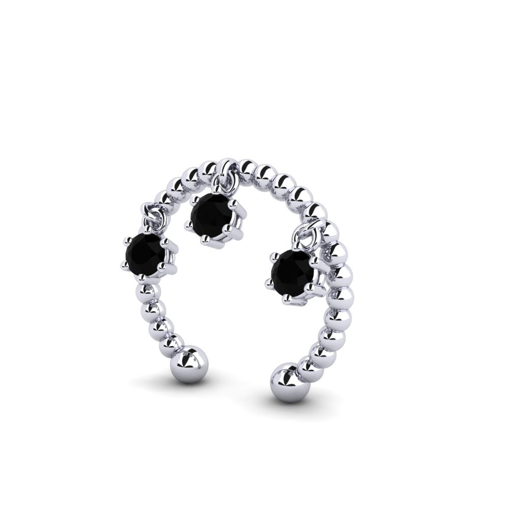 Diamante Negro Pendiente de mujer Moua