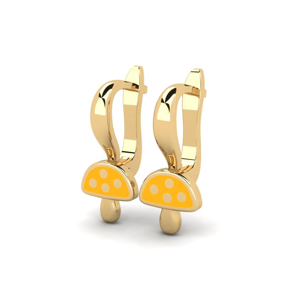 14k Oro Amarillo Pendiente para Niño Mshangao
