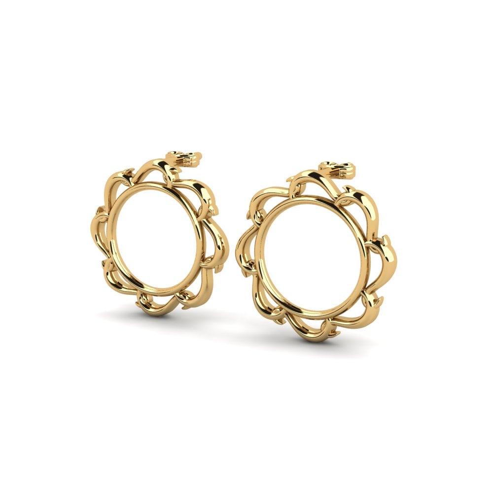 9k Oro Amarillo Pendientes Mudfat