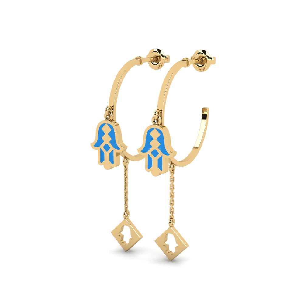 9k Oro Amarillo Pendientes Muecht