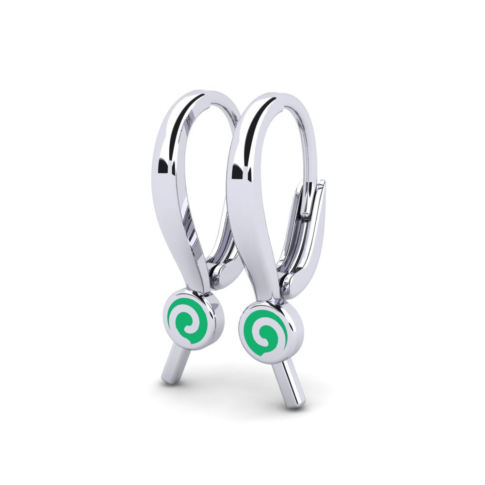 White Silver Kid's Earring Mufajia