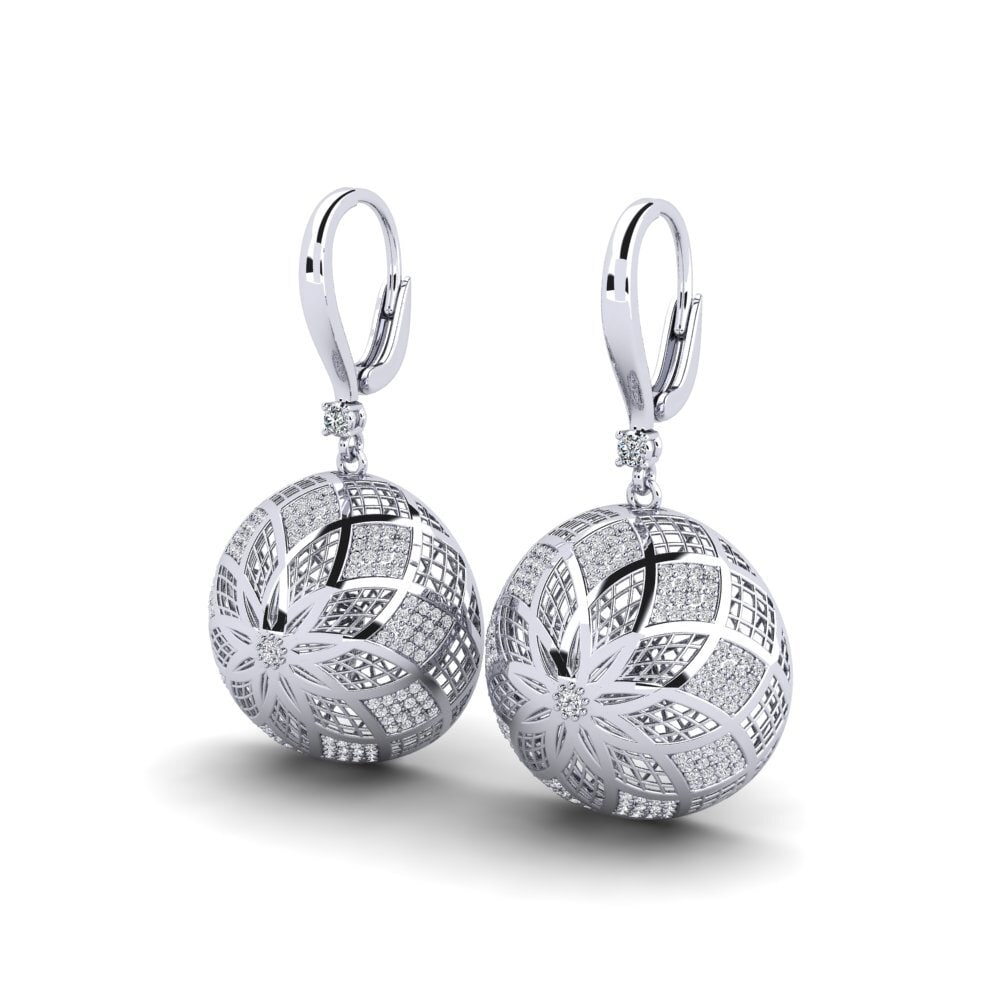 Plata 925 Circonita Pendiente de mujer Munin