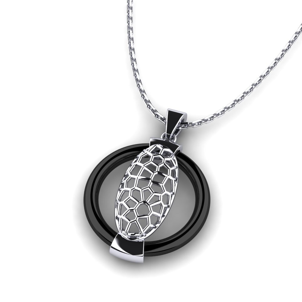 14k Oro Blanco Colgante Murawski