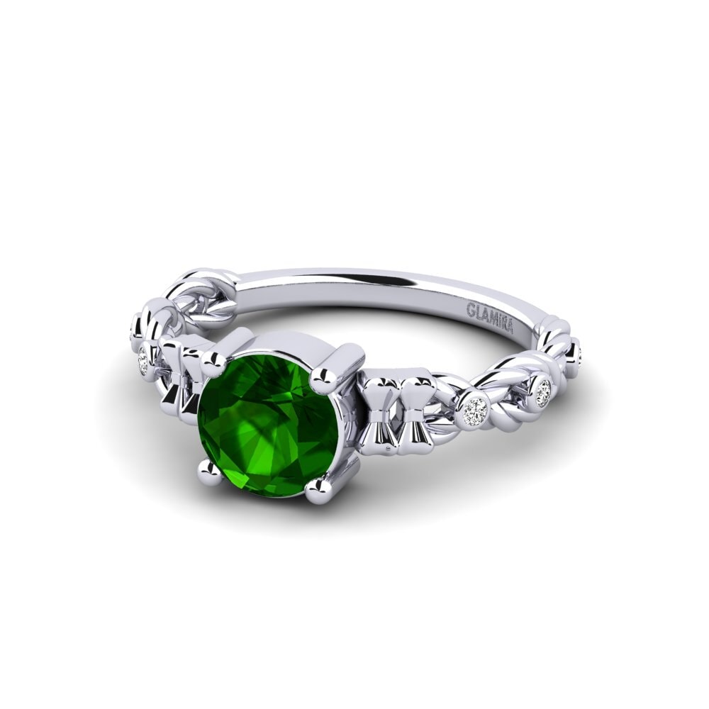 Turmalina verde Anillo de Mujer Murste