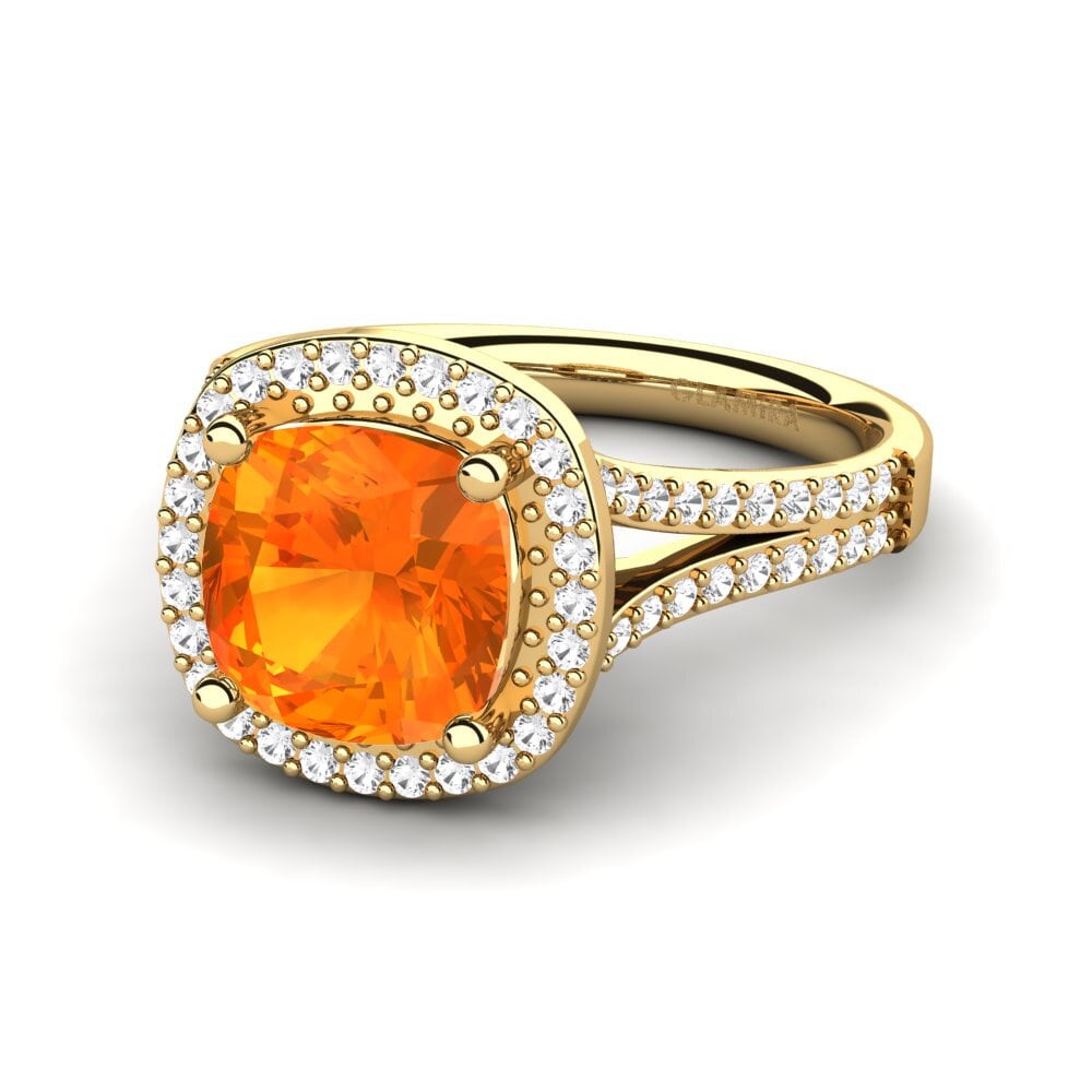 18k Oro Amarillo Anillo de compromiso Mutinda