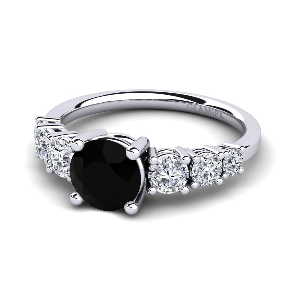 Black Onyx Engagement Ring Mylenda