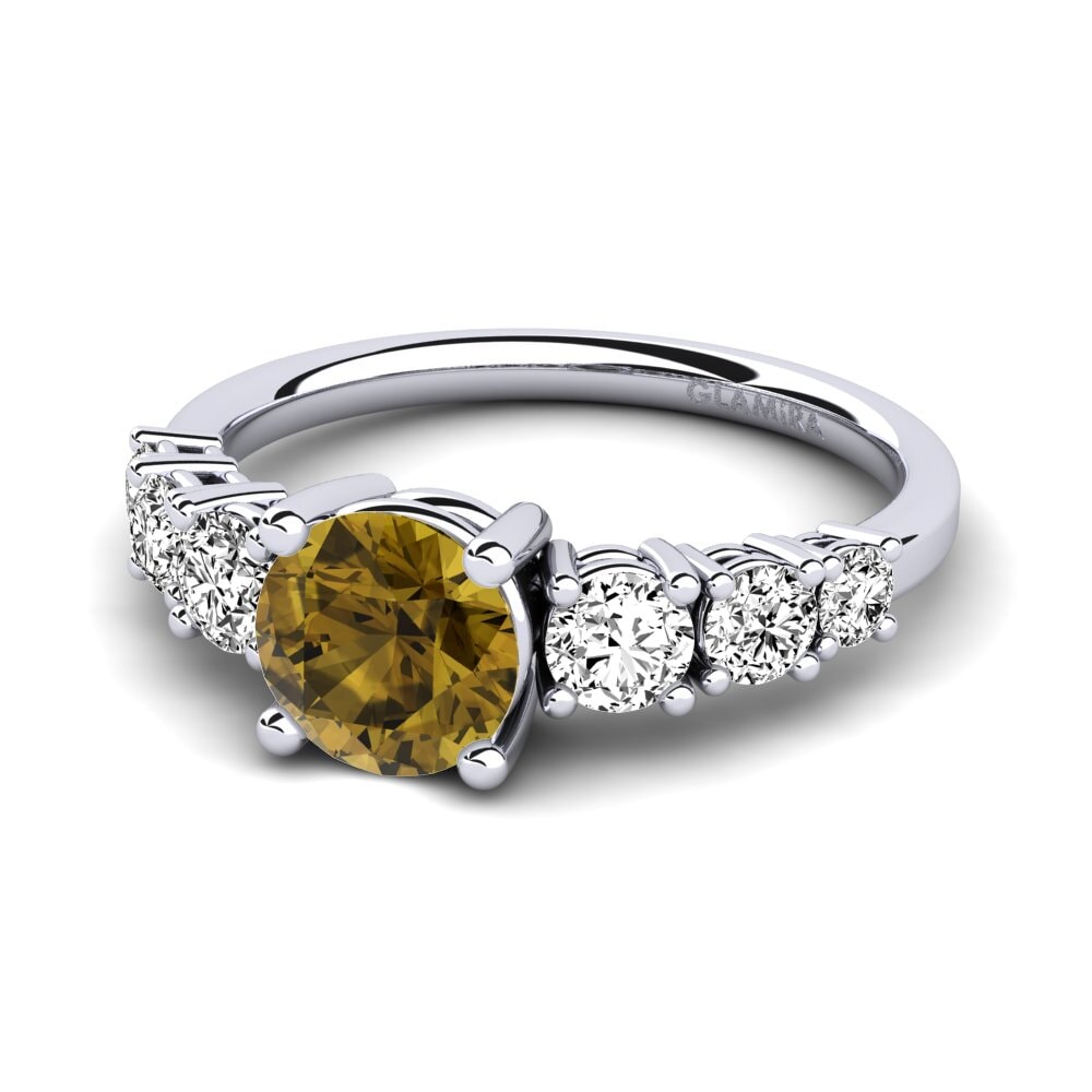 Circón Marrón Anillo de compromiso Mylenda