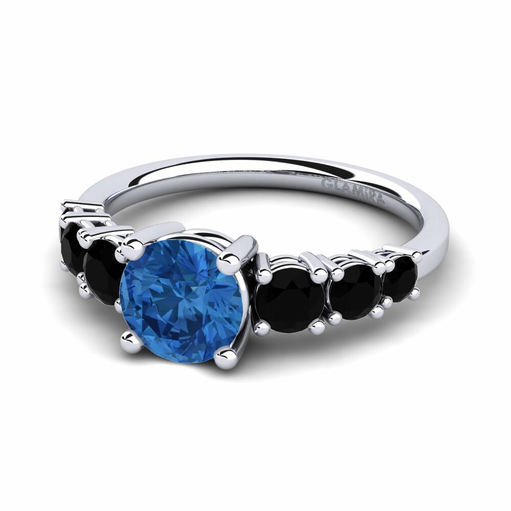 Swarovski Blue Engagement Ring Mylenda