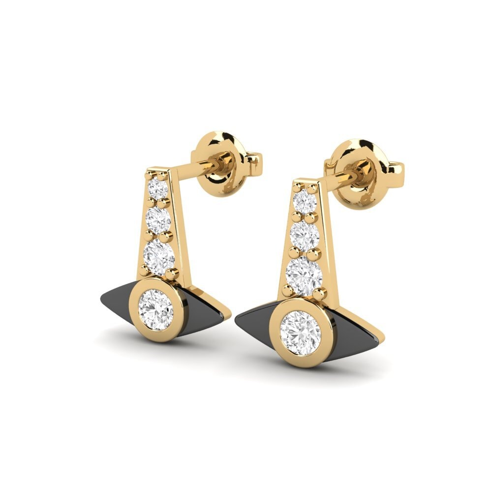 Saphir Blanc Boucle d'oreille femme Myloserdya