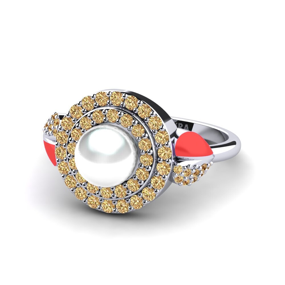 950 Platinum Brown Diamond Ring Mysie