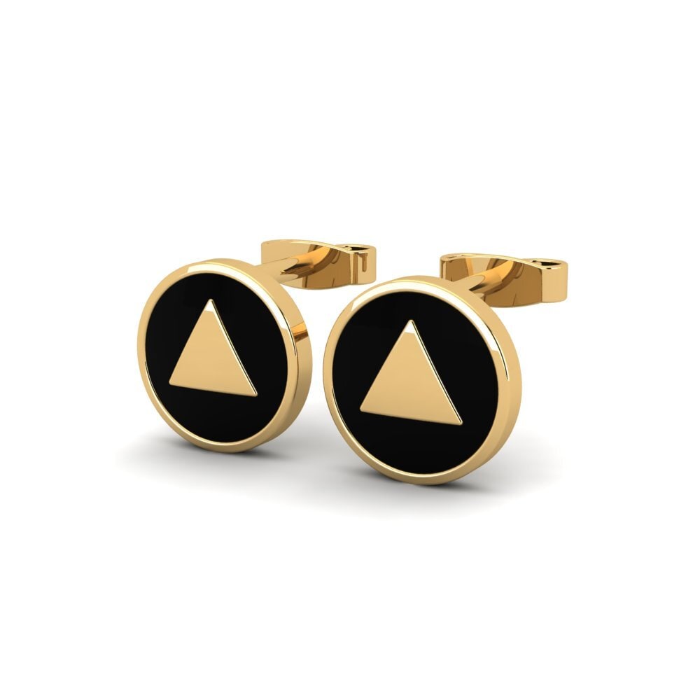 9k Oro Amarillo Pendientes Nachum
