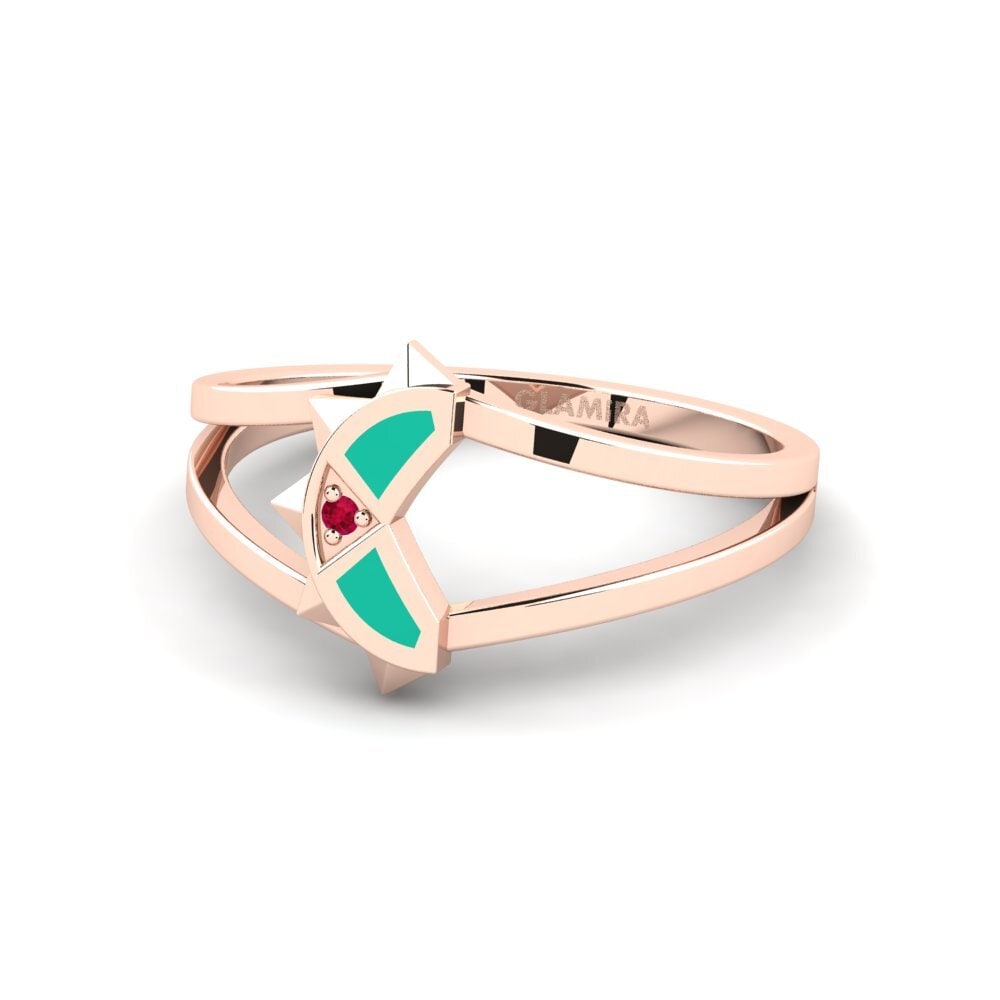 14k Oro Rosa Anillo Nadass