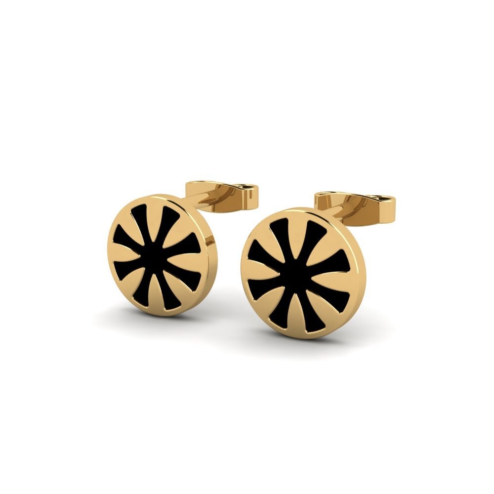 9k Oro Amarillo Pendientes Nadav