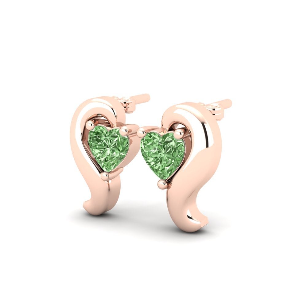 Heart Green Diamond Women's Earring Nadolyn