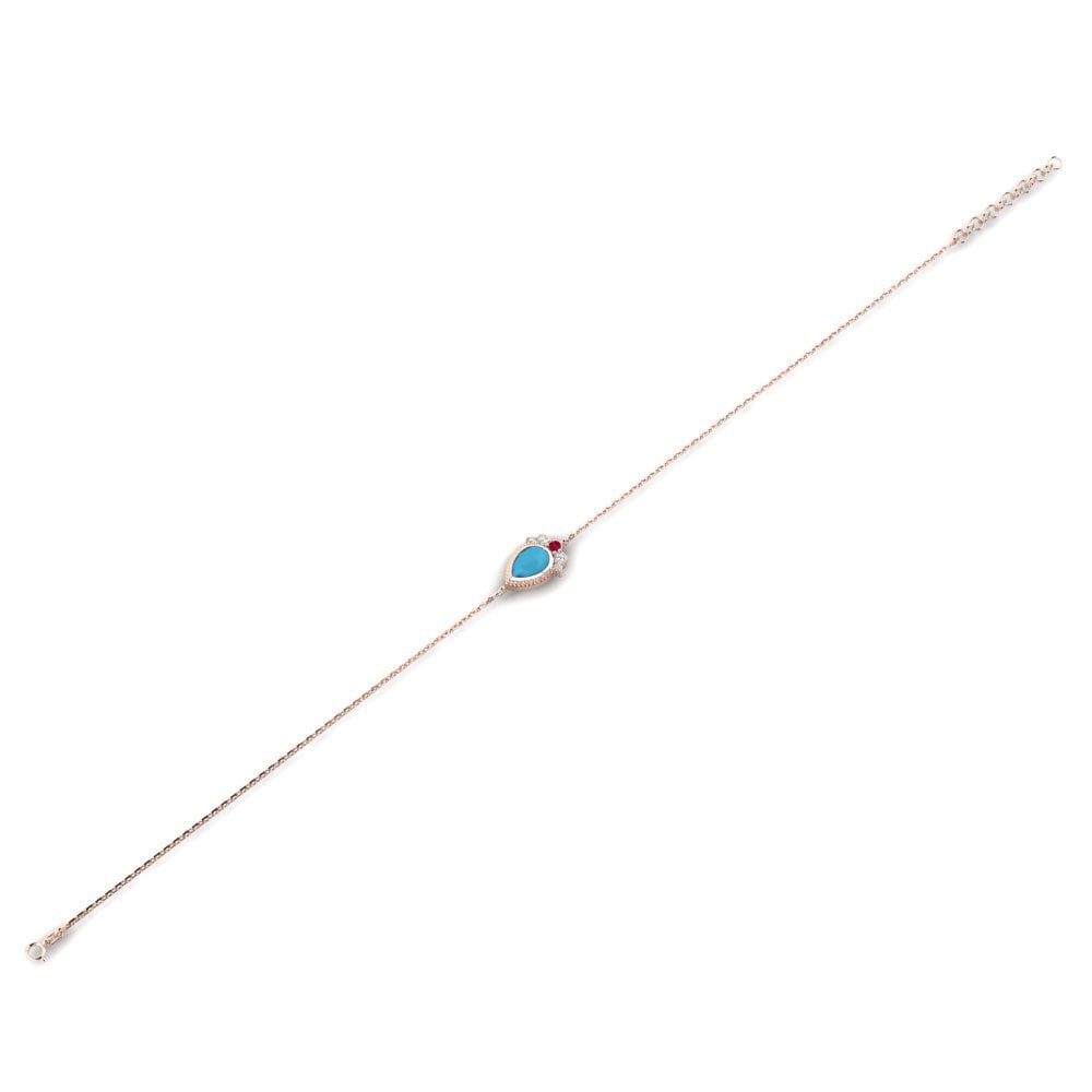 Or rose 375 Bracelet pour femme Naglaok
