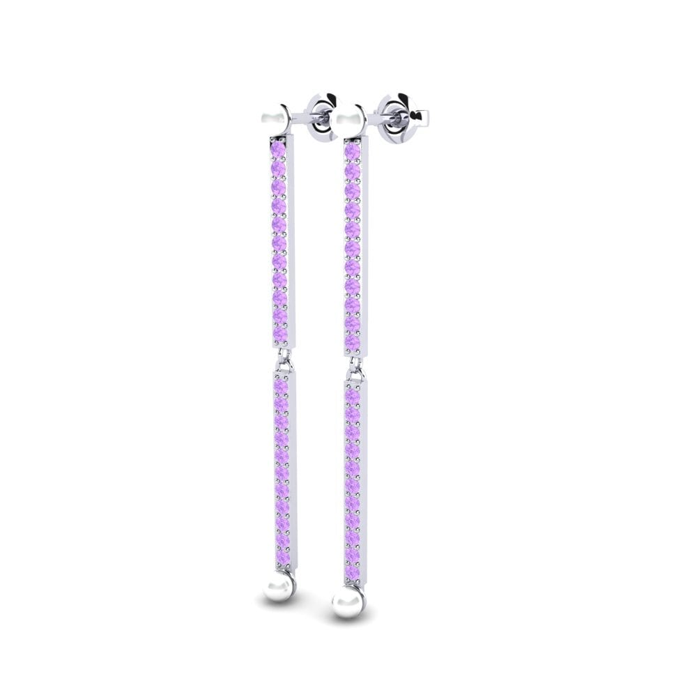 Weißgold 750 Amethyst Damen ohrring Nahasketa