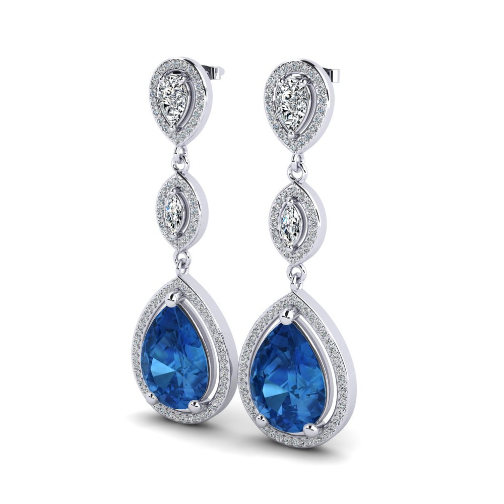 Dark Blue Zirconia Earring Naida