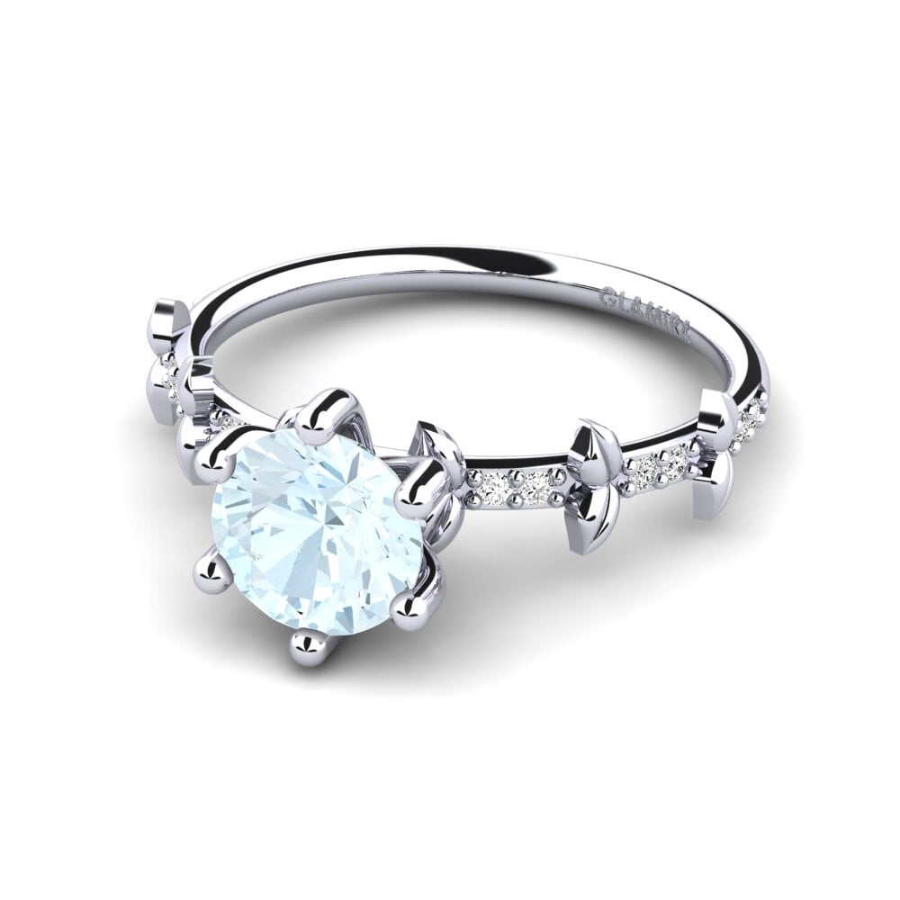 Aguamarina Anillo de compromiso Naima