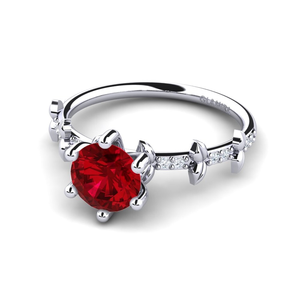 Circonita Roja Anillo de compromiso Naima
