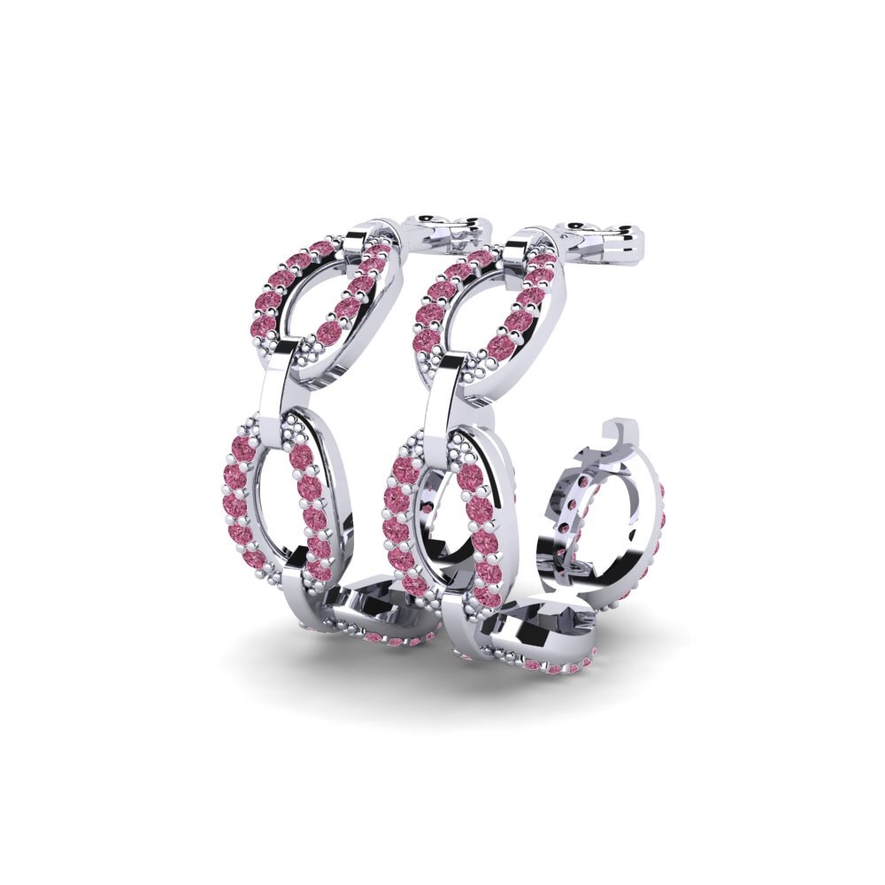 Plata 925 Granate Rhodolite Pendiente de mujer Nangfa