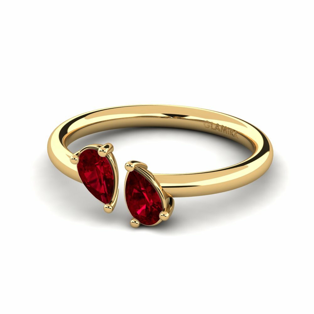 Zircone Rouge Bague de fiançailles Nano