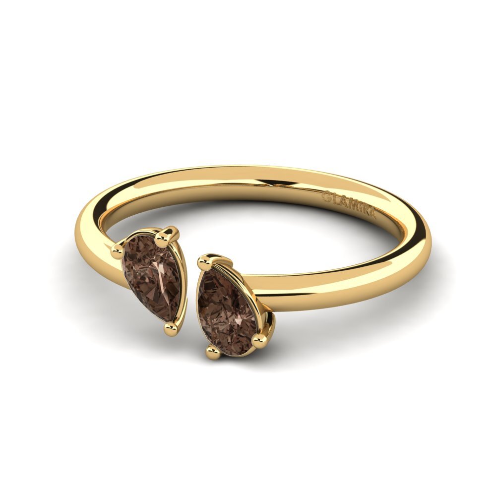 Rauchquarz Verlobungsring Nano