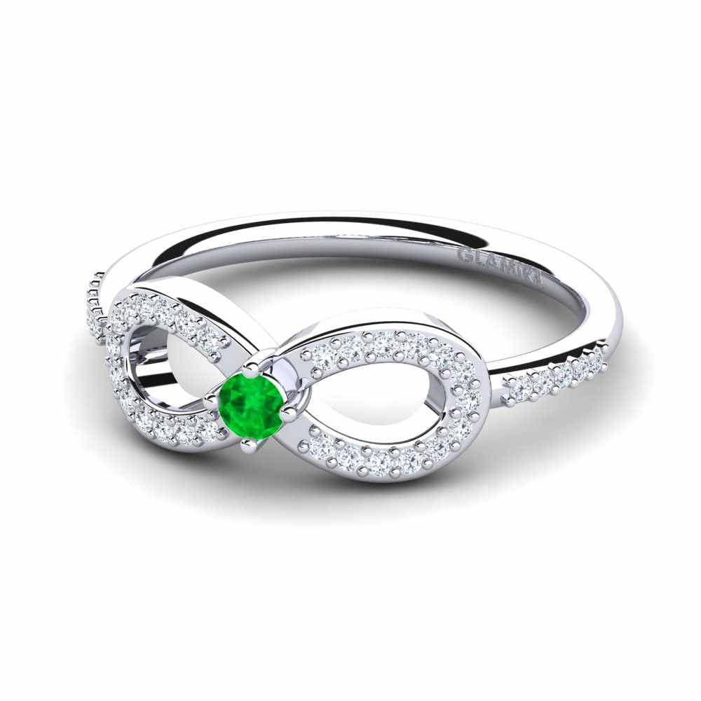 Infinity Emerald Engagement Rings