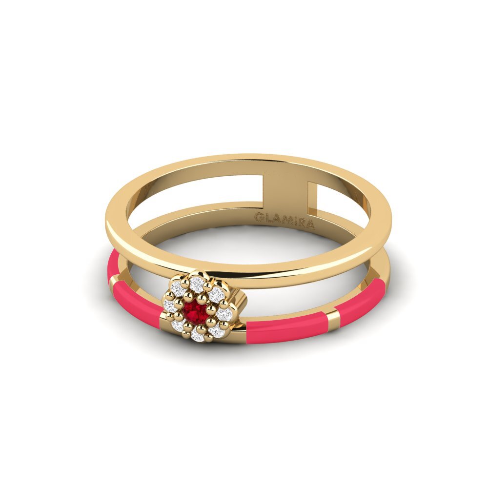 Roter Zirkonia Ring Naragsak