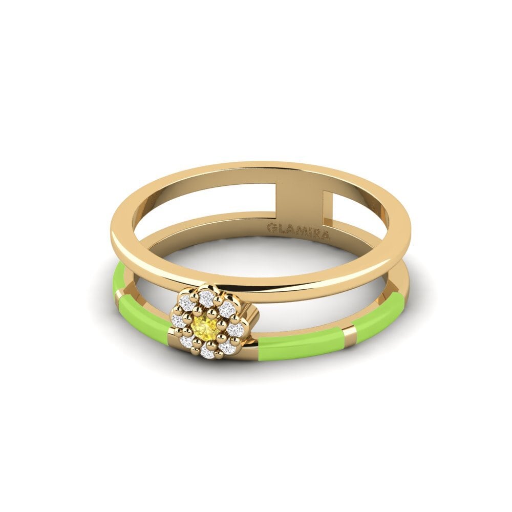 Zafiro amarillo Anillo Naragsak