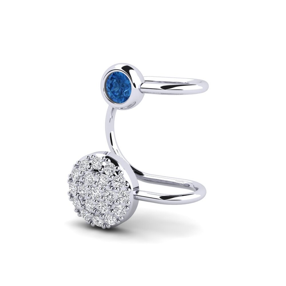 Đá Zirconia Xanh Lam Bông tai nữ Narfi