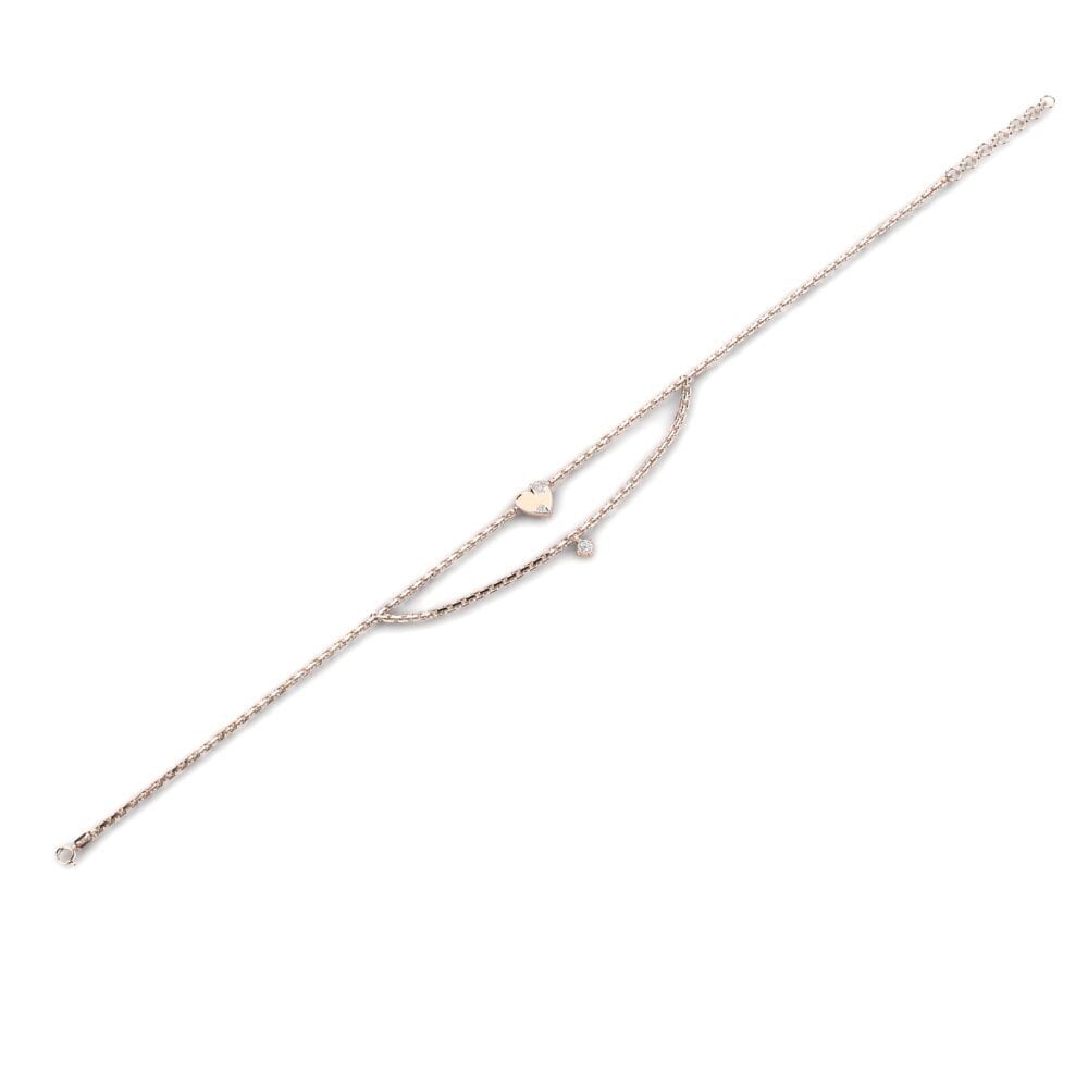 14k Oro Rosa Pulsera de Mujer Nashs