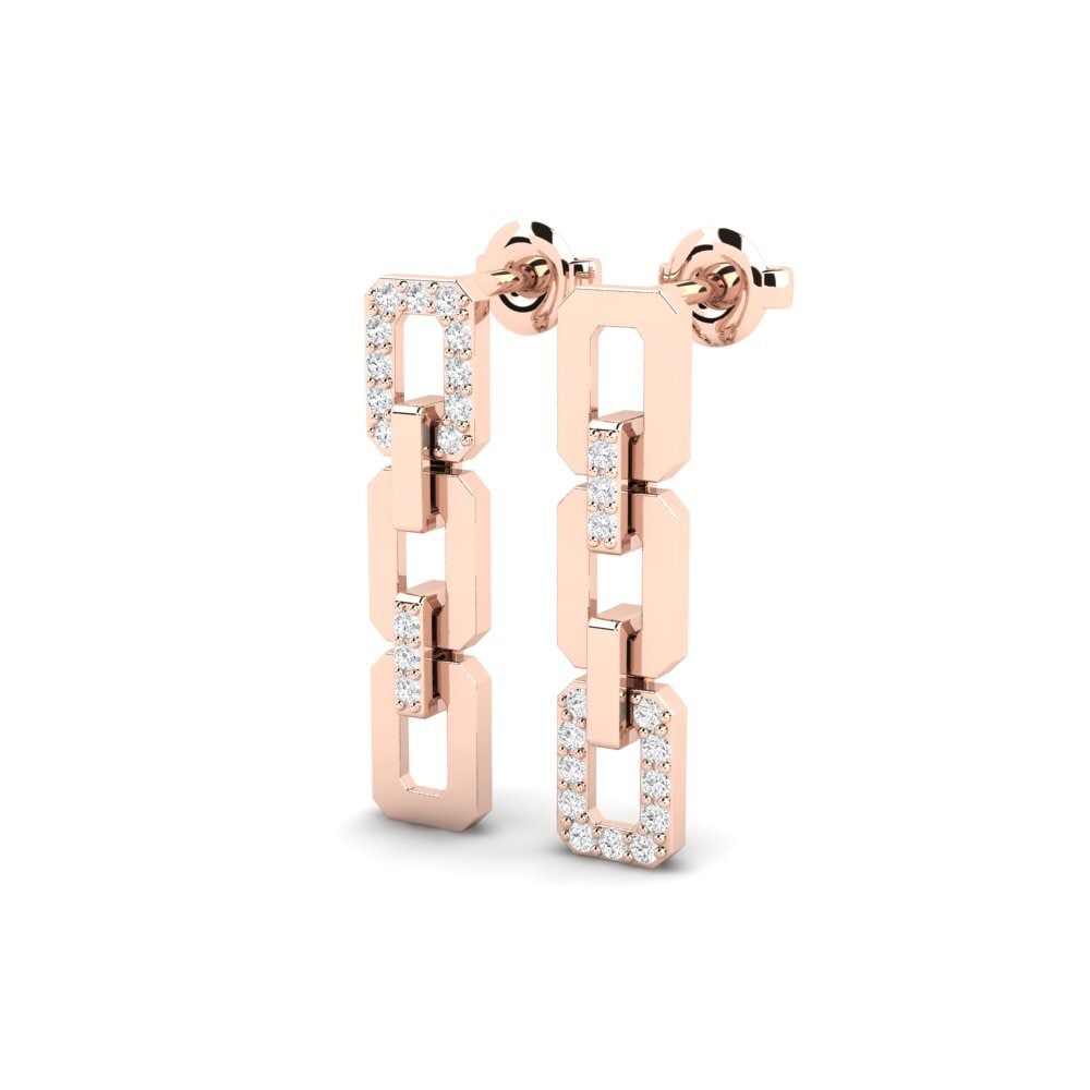 9ct Rose Gold Women's Earring Nateba