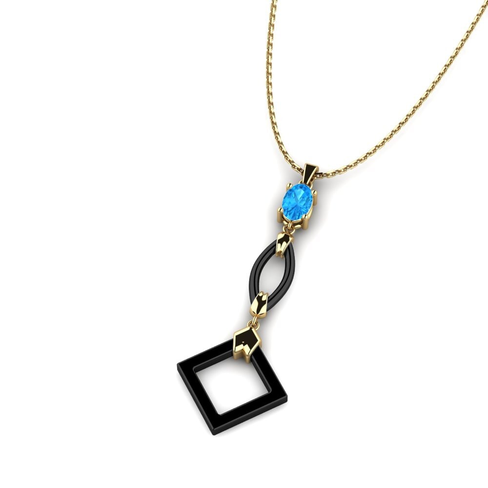 Topacio azul Colgante de Mujer Naturas
