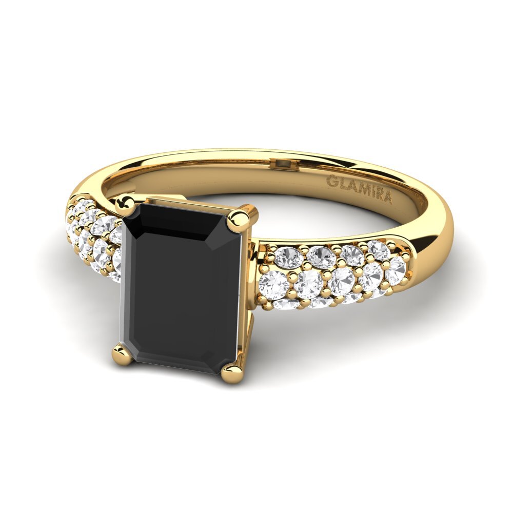 Black Sapphire Engagement Ring Navarra