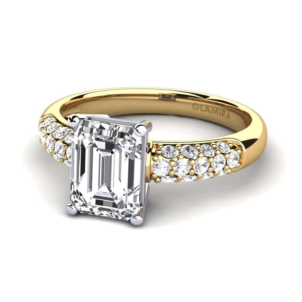14ct Yellow / White Gold Engagement Ring Navarra