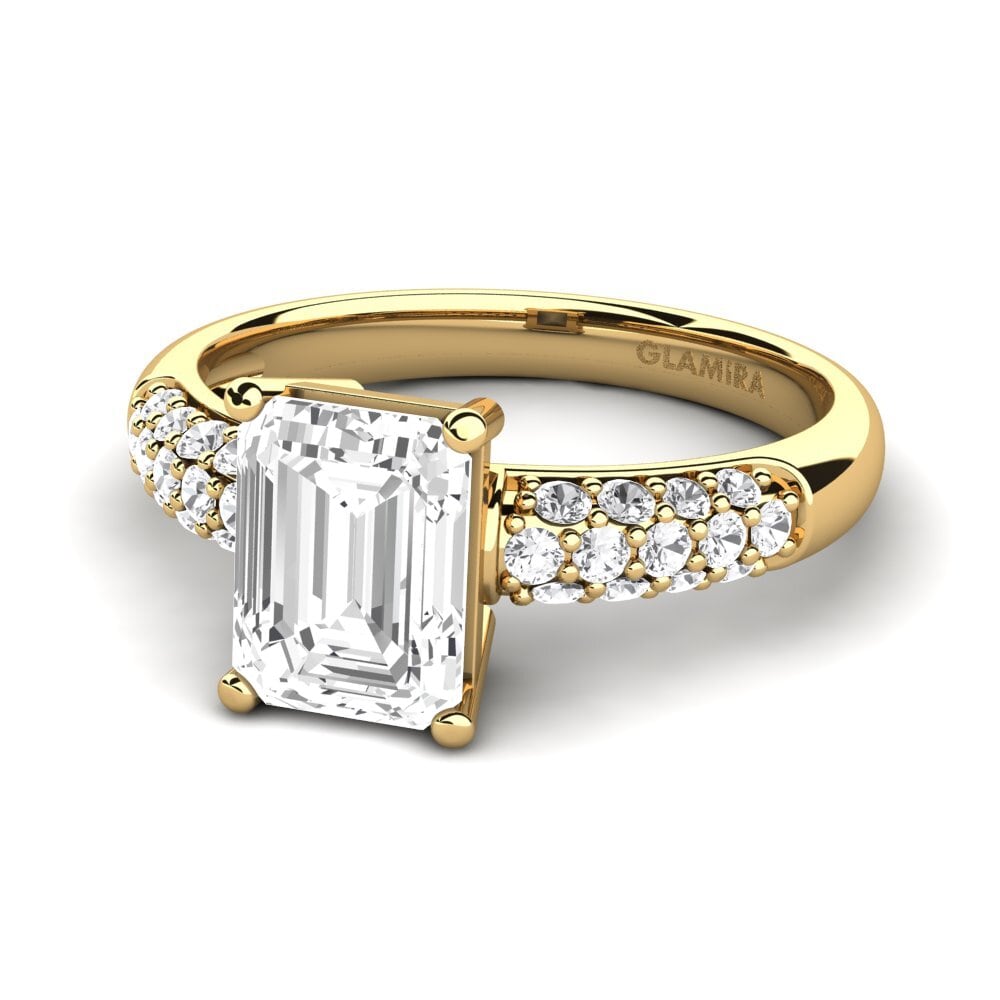 White sapphire Engagement Ring Navarra