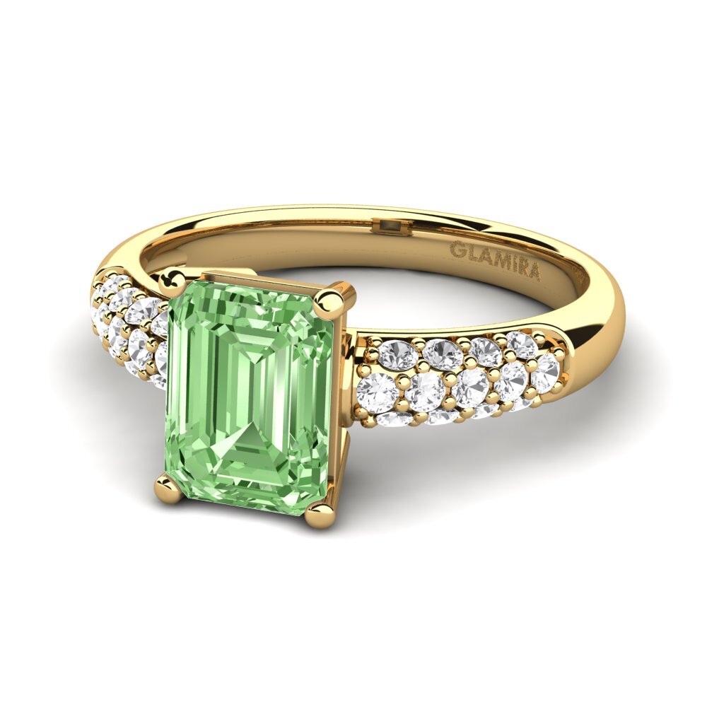 Green Diamond Engagement Ring Navarra
