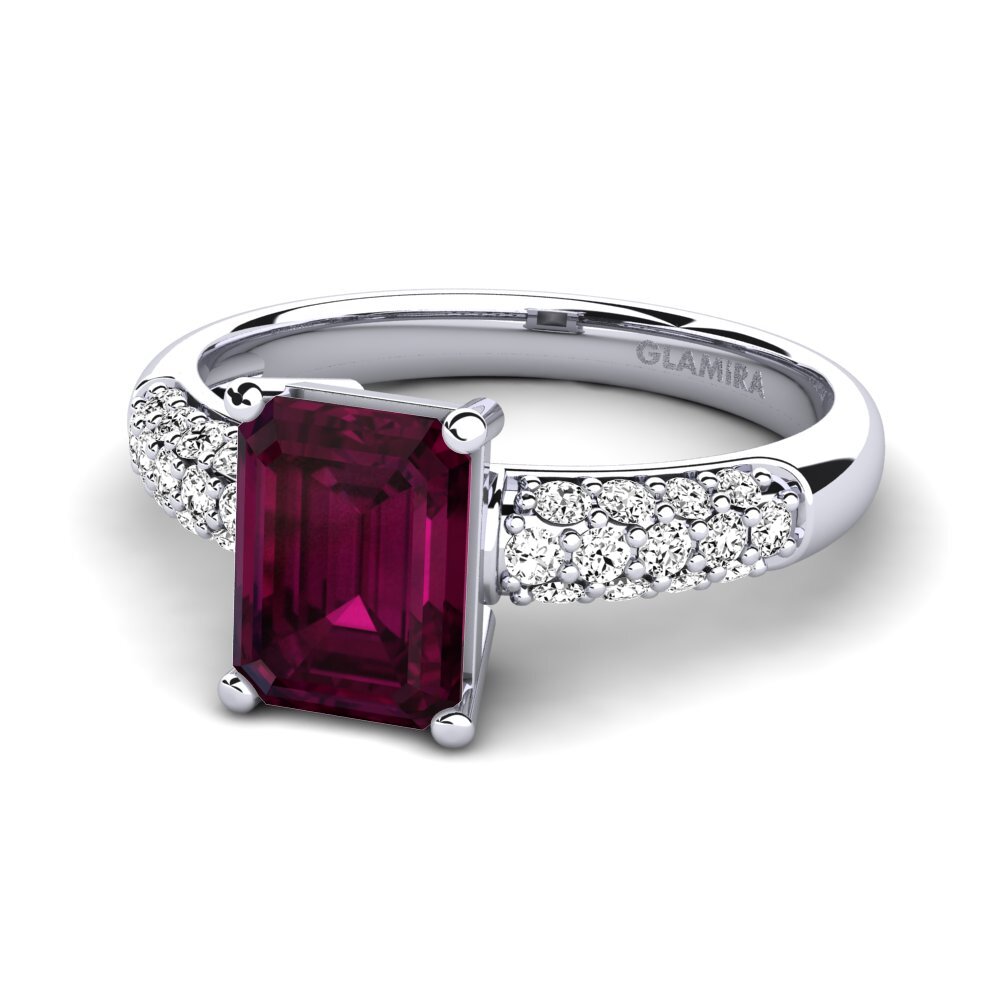 Granate Rhodolite Anillo de compromiso Navarra