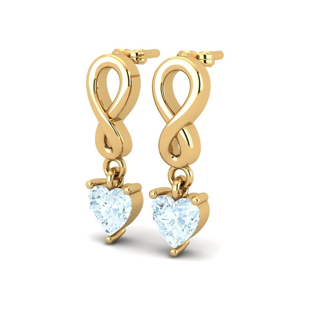 14k Oro Amarillo Aguamarina Pendiente de mujer Nayane