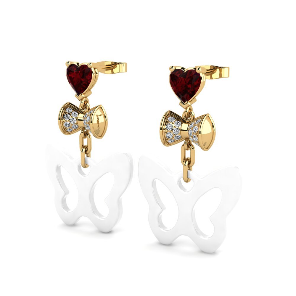 Garnet Women's Earring Nea