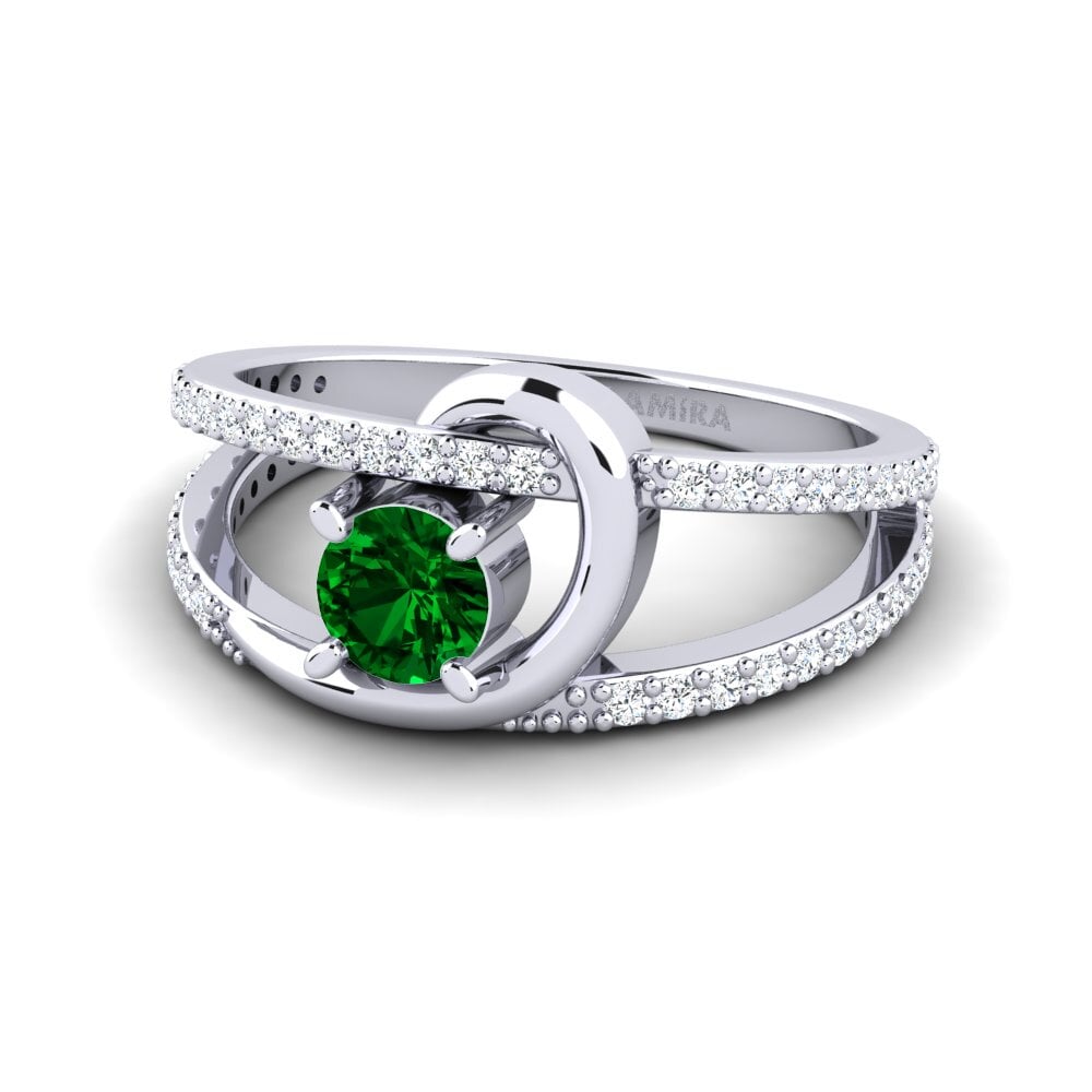 Green Zirconia Women's Ring Nealim