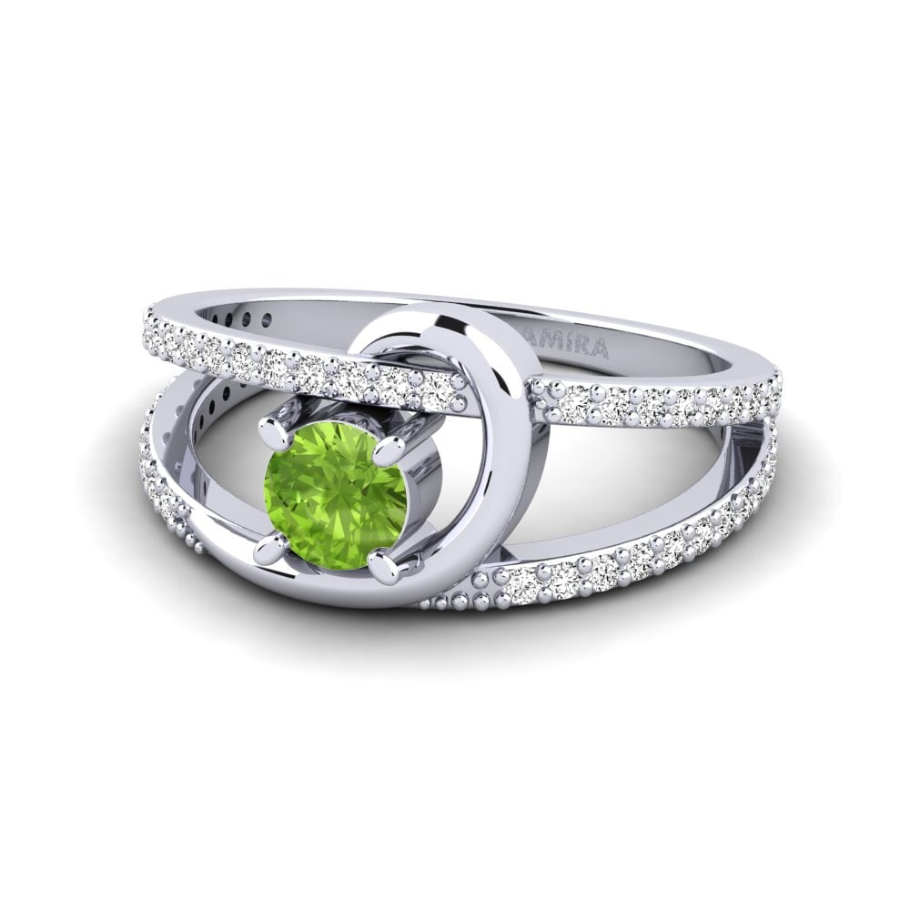 Peridoto Anillo de Mujer Nealim