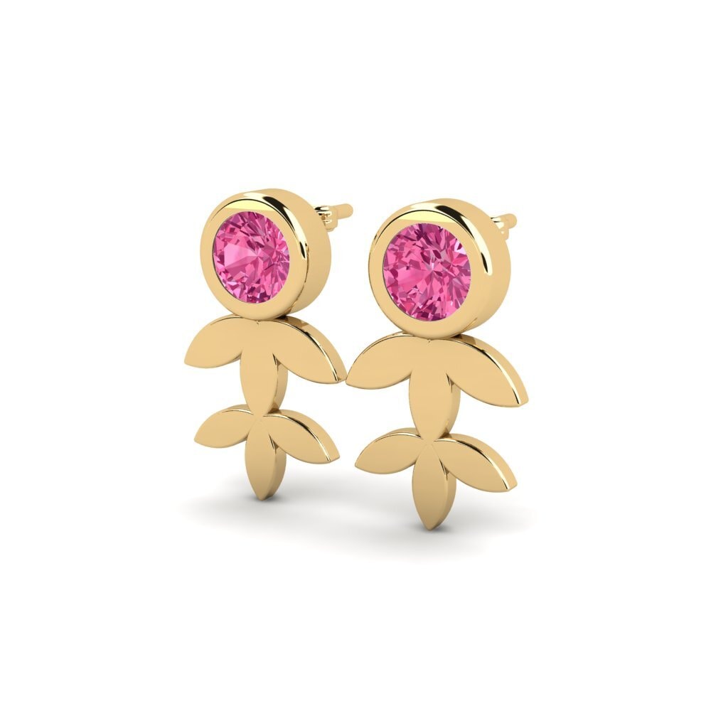 Đá Tourmaline Hồng / Bích tỷ Bông tai nữ Neall