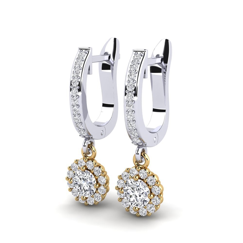 14ct White / Yellow Gold Women's Earring Necrolyte